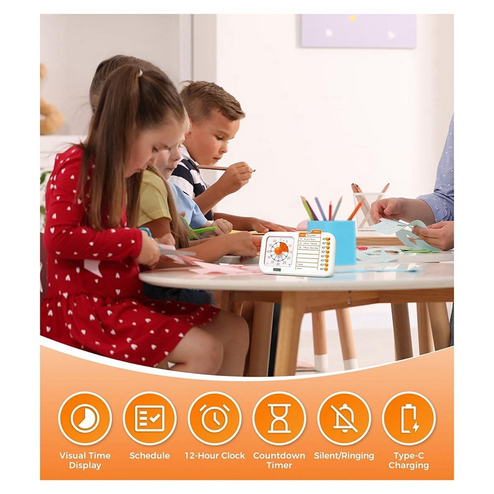 Visual ADHD Timer for Kids &amp; Adults with Planning Board, Task Timer, Chore Chart &amp; Visual Schedule Planne