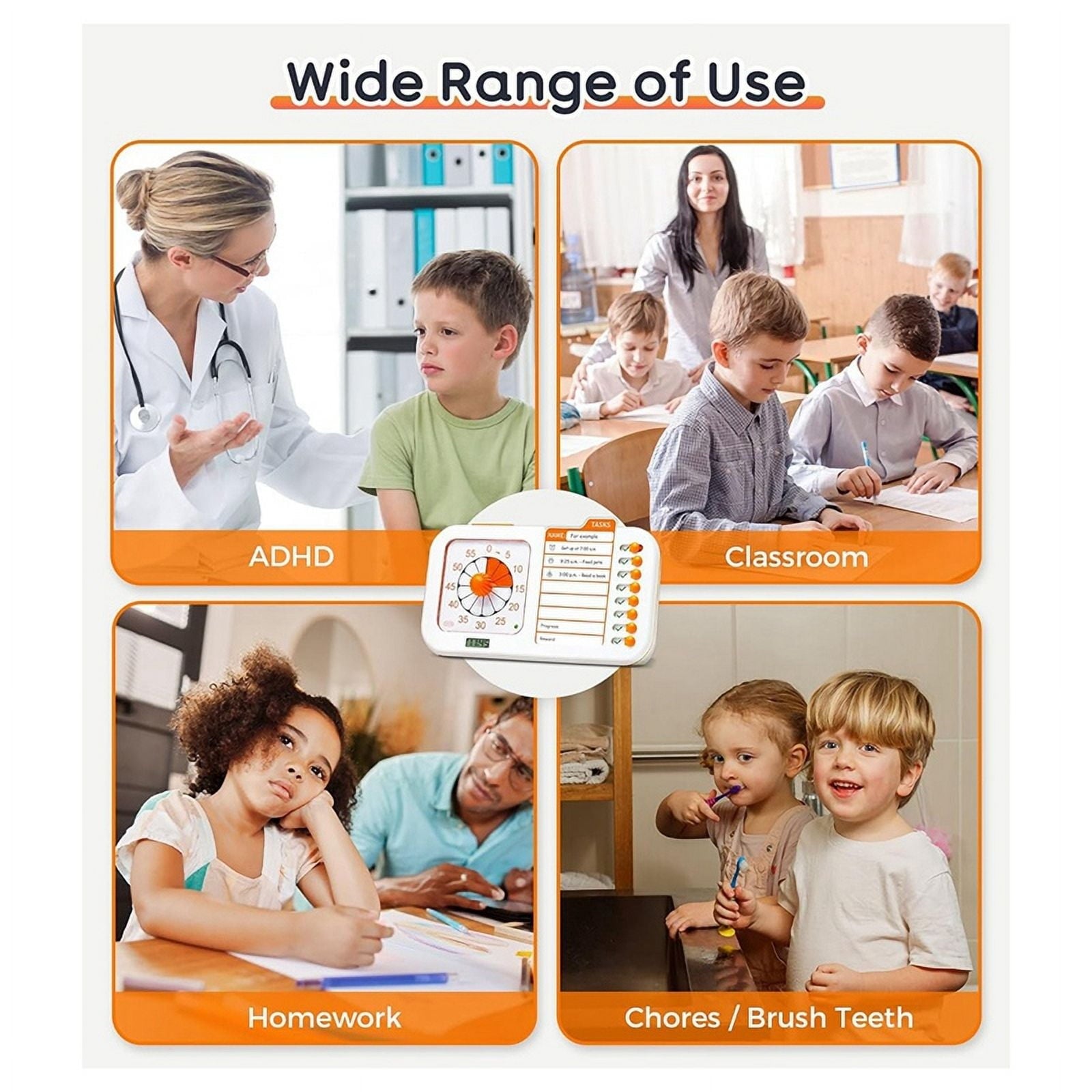 Visual ADHD Timer for Kids &amp; Adults with Planning Board, Task Timer, Chore Chart &amp; Visual Schedule Planne