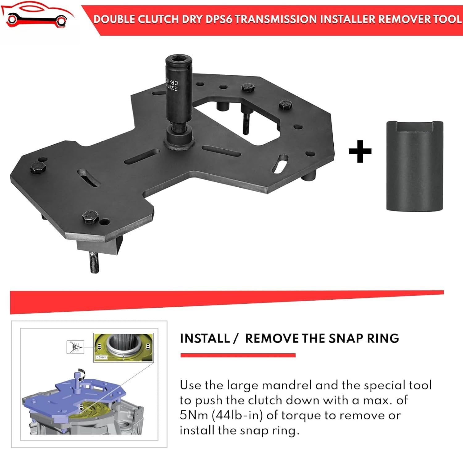 DPS6 Clutch Tool Kit 6DCT250 6 Speed Dry-Type Dual-Clutch Transmission Installer Remover Tool Compatible with  Fiesta Focus Volvo FM No. 307675