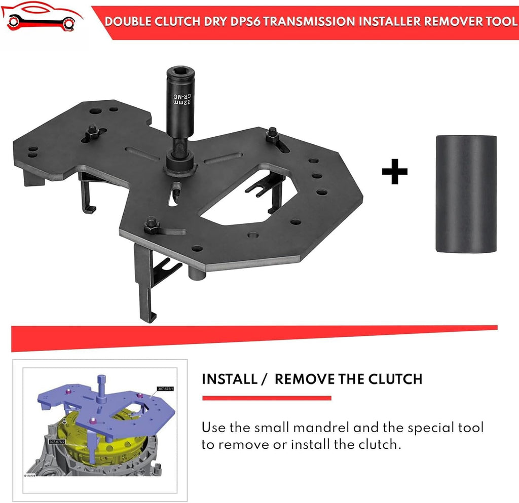DPS6 Clutch Tool Kit 6DCT250 6 Speed Dry-Type Dual-Clutch Transmission Installer Remover Tool Compatible with  Fiesta Focus Volvo FM No. 307675