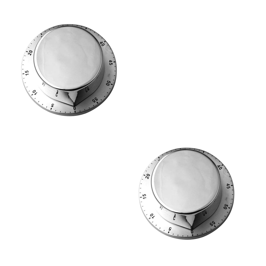 2 Count Retro Lock Buckle Baking Reminder Kitchen Timer with Magnet Clock