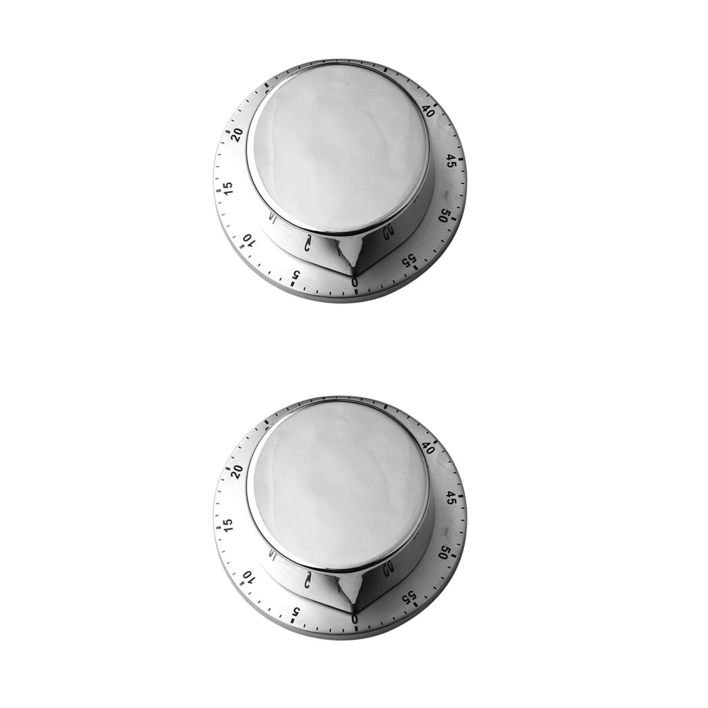 2 Count Retro Lock Buckle Baking Reminder Kitchen Timer with Magnet Clock