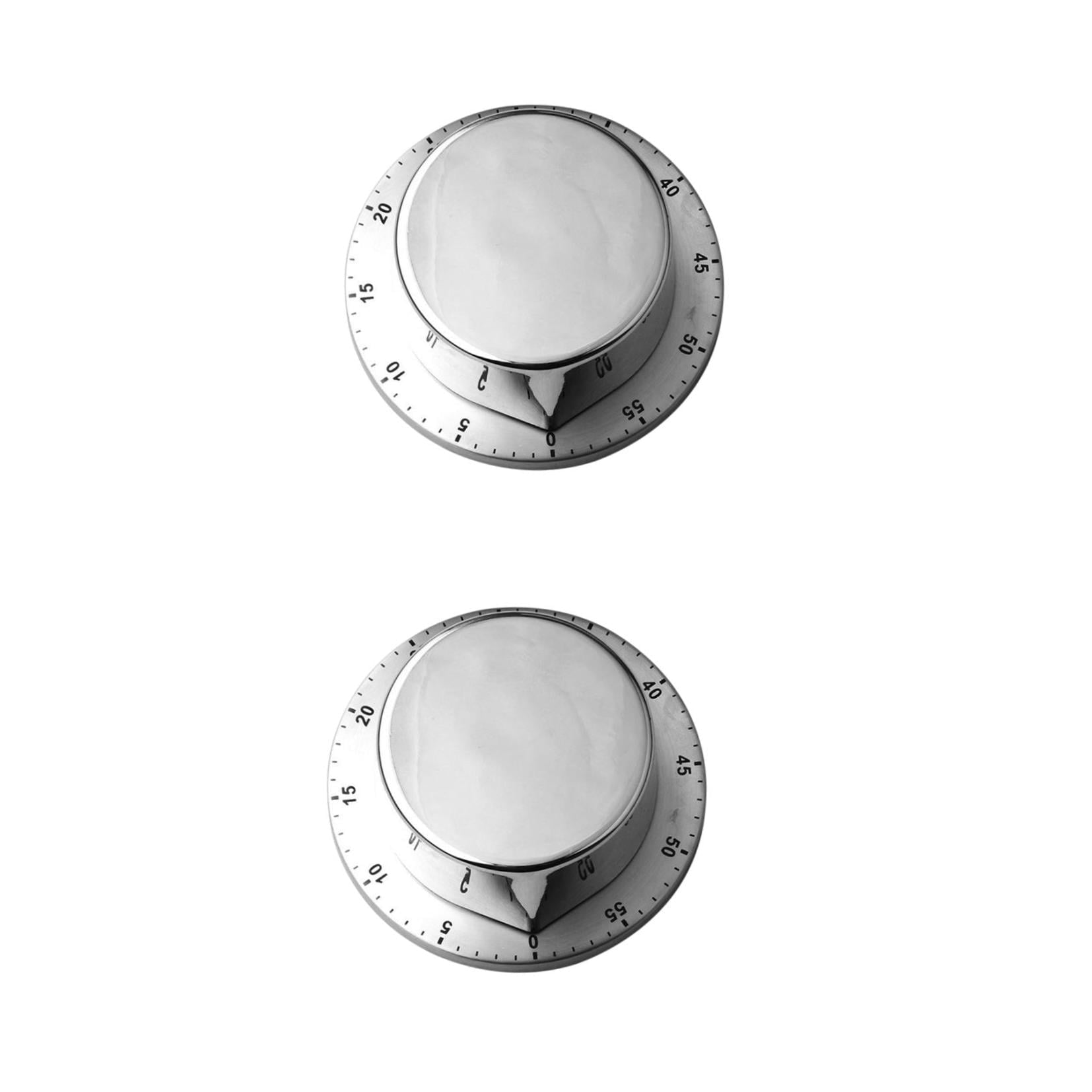 2 Count Retro Lock Buckle Baking Reminder Kitchen Timer with Magnet Clock