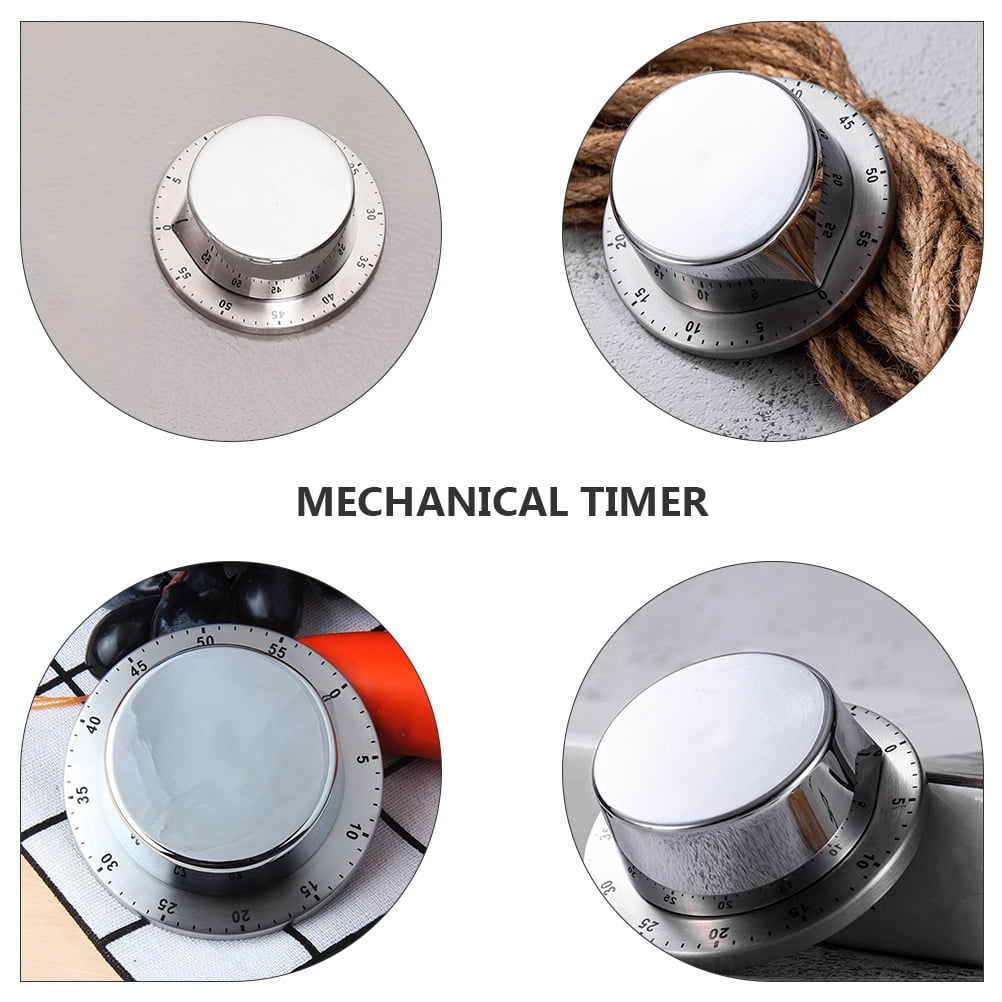 2 Count Retro Lock Buckle Baking Reminder Kitchen Timer with Magnet Clock