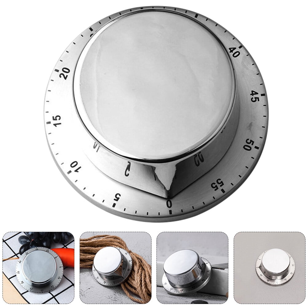 2 Count Retro Lock Buckle Baking Reminder Kitchen Timer with Magnet Clock