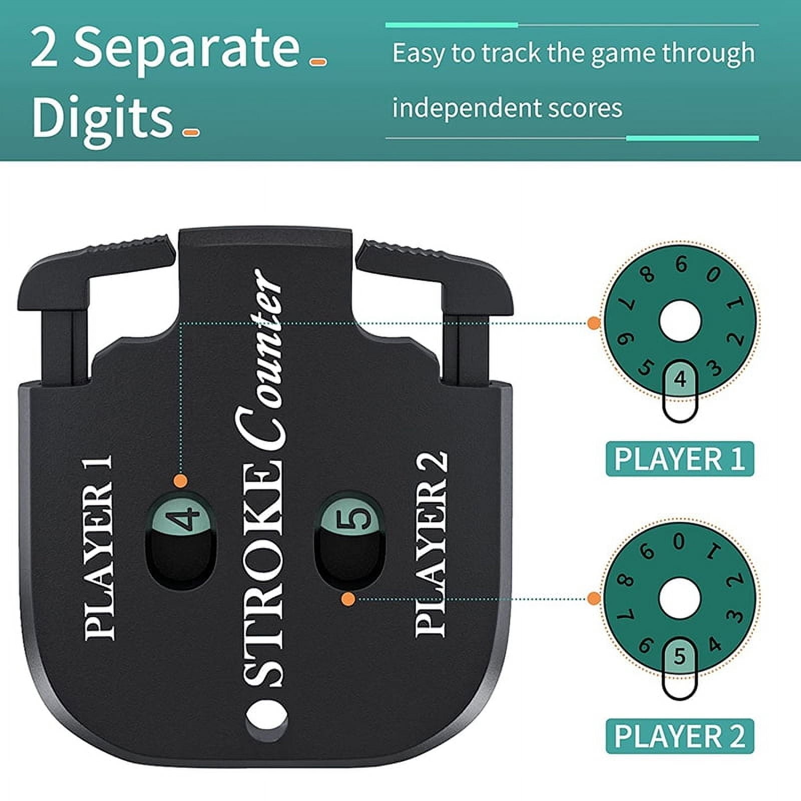 Mini Golf Score Shot Stroke Counter Clicker with Key Chain for Game Scorekeeper Portable 2 Digit Sport Scoreboard