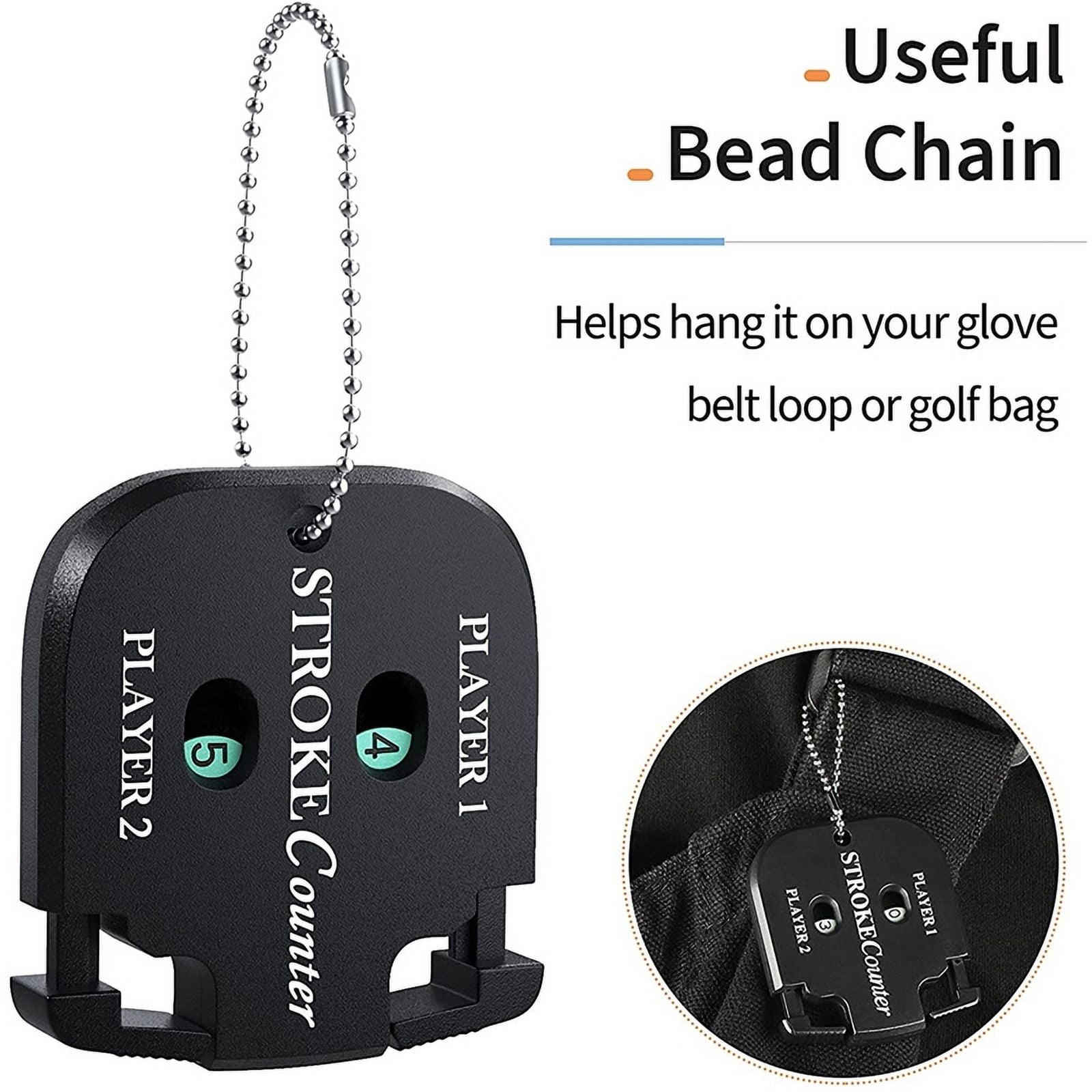 Mini Golf Score Shot Stroke Counter Clicker with Key Chain for Game Scorekeeper Portable 2 Digit Sport Scoreboard