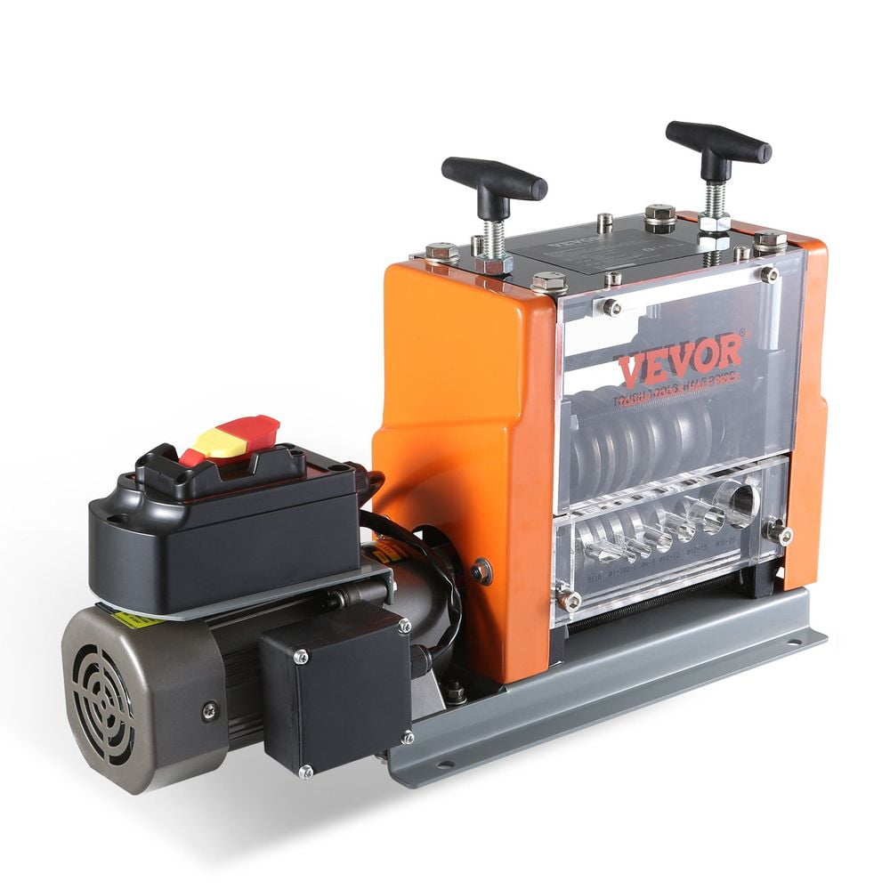 Automatic Wire Stripper with 6 Round &amp; 1 Flat Channels, 60W Motorized, Perfect for Scrap Copper Recycling