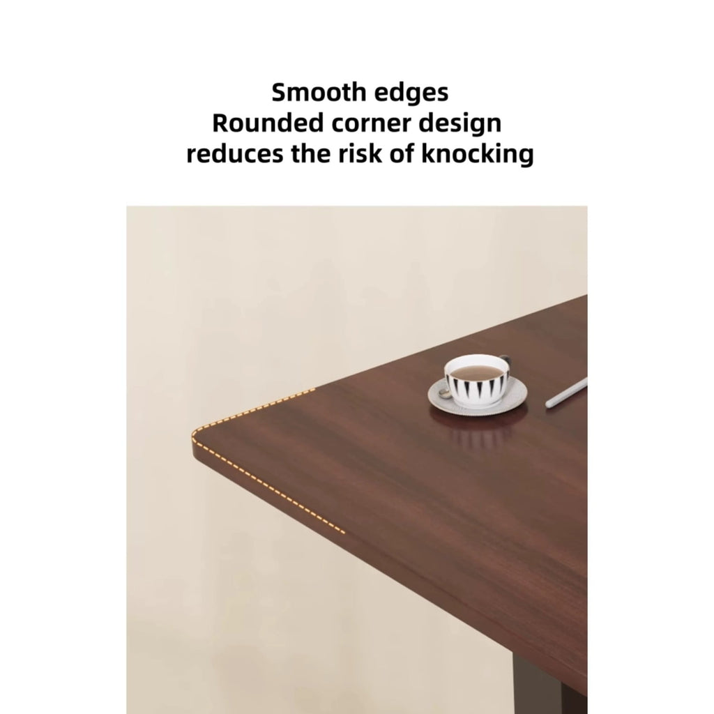 (UPGRADED) Overbed Bedside Desk, Mobile Rolling Laptop Stand Tilting Overbed Table with Wheels, Height Adjustable Tray Bedside Table for Laptop Bed Sofa, WALNUT