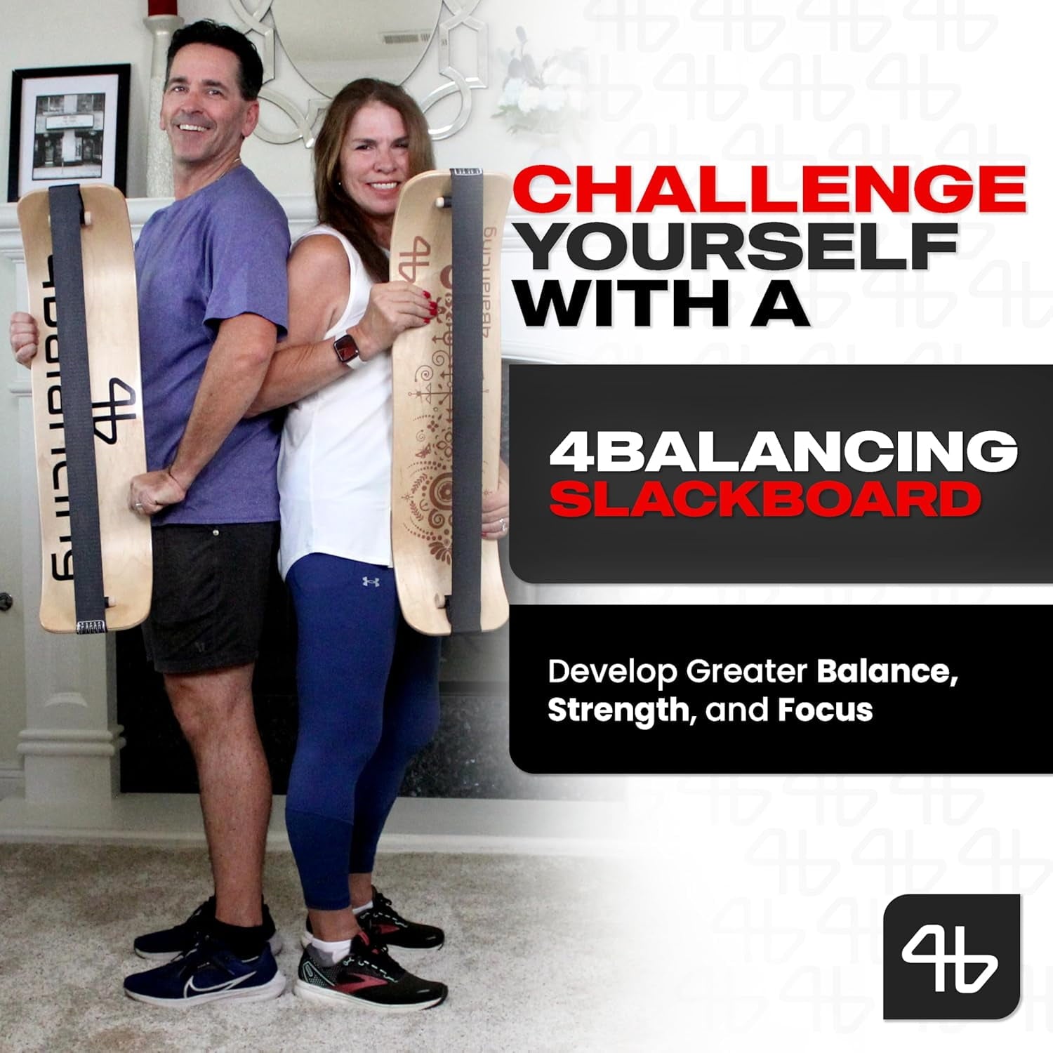 Balance Trainer for Adults - Slackboard Standing Desk Balance Board and Home Workout Equipment, Balancing Trainer for Yoga, Strength, Coordination, Concentration