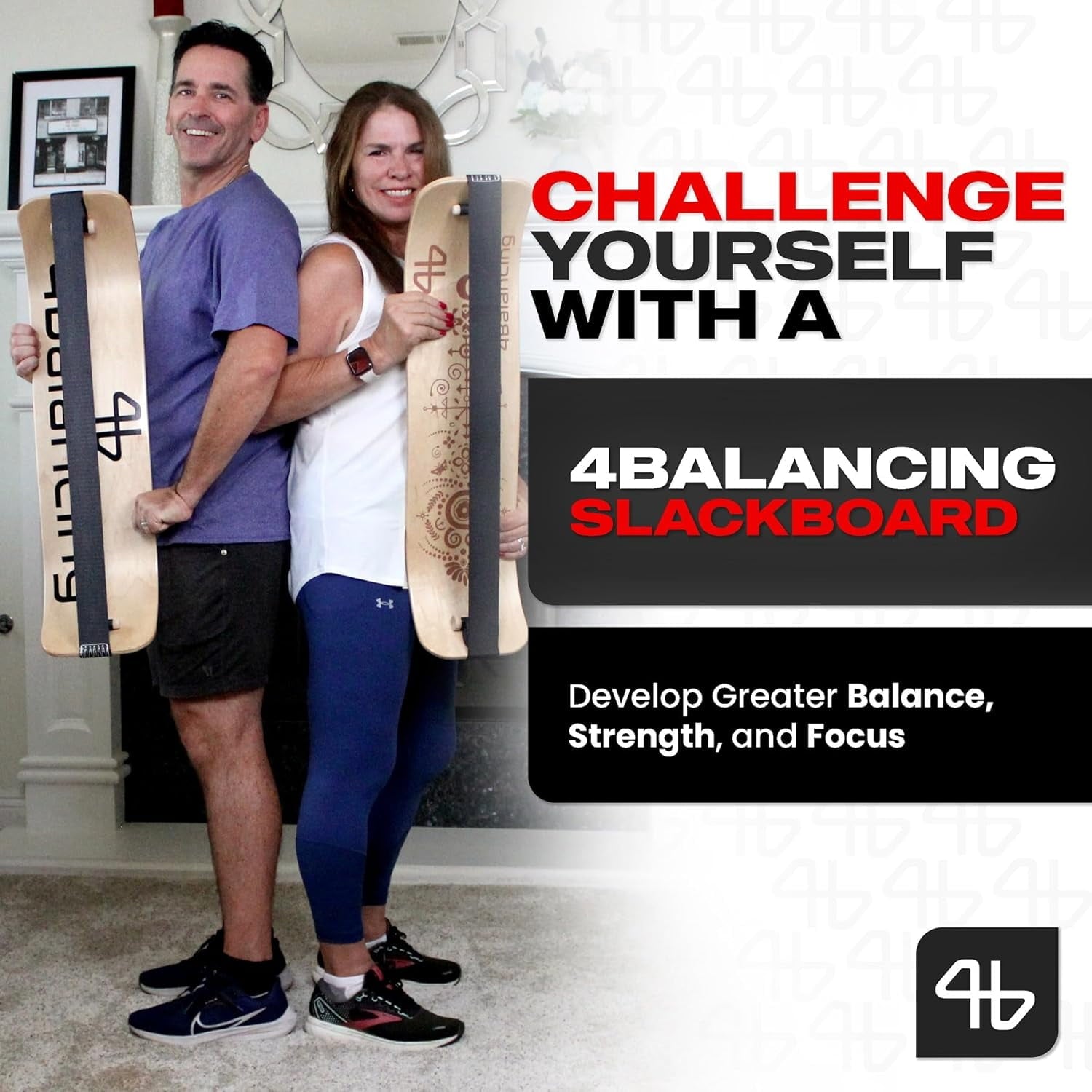 Balance Trainer for Adults - Slackboard Standing Desk Balance Board and Home Workout Equipment, Balancing Trainer for Yoga, Strength, Coordination, Concentration