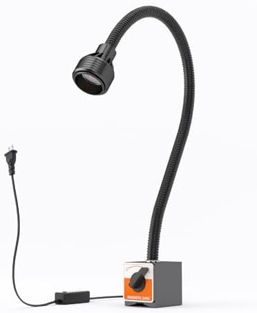 Magnetic Work Light 1320Lumen 120v FlexibleGooseneck Work Light with Adjustable Focusand Magnetic Base for Lathe MillingDrill Press Sewing Machine Industrial Light (12W)$$Tools &amp; Hardware Other