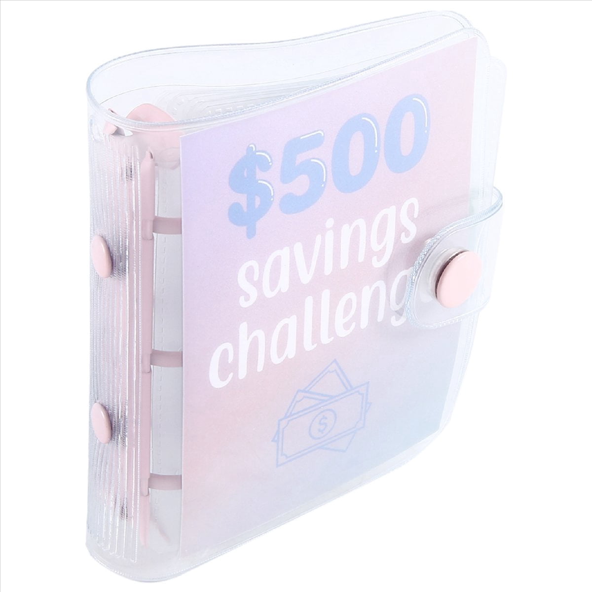 3Pcs Mini Binder Savings Challenge 150/300/500 Saving Money Budgets Cash Envelope Wallet Budget Notebook