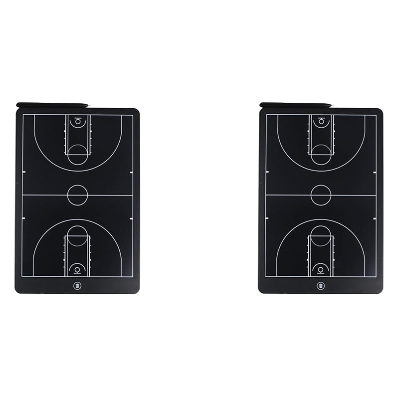 2X Electronic Basketball Coaching Board Digital Strategy Marker Board with LCD Screen and Stylus Pen for Basketball