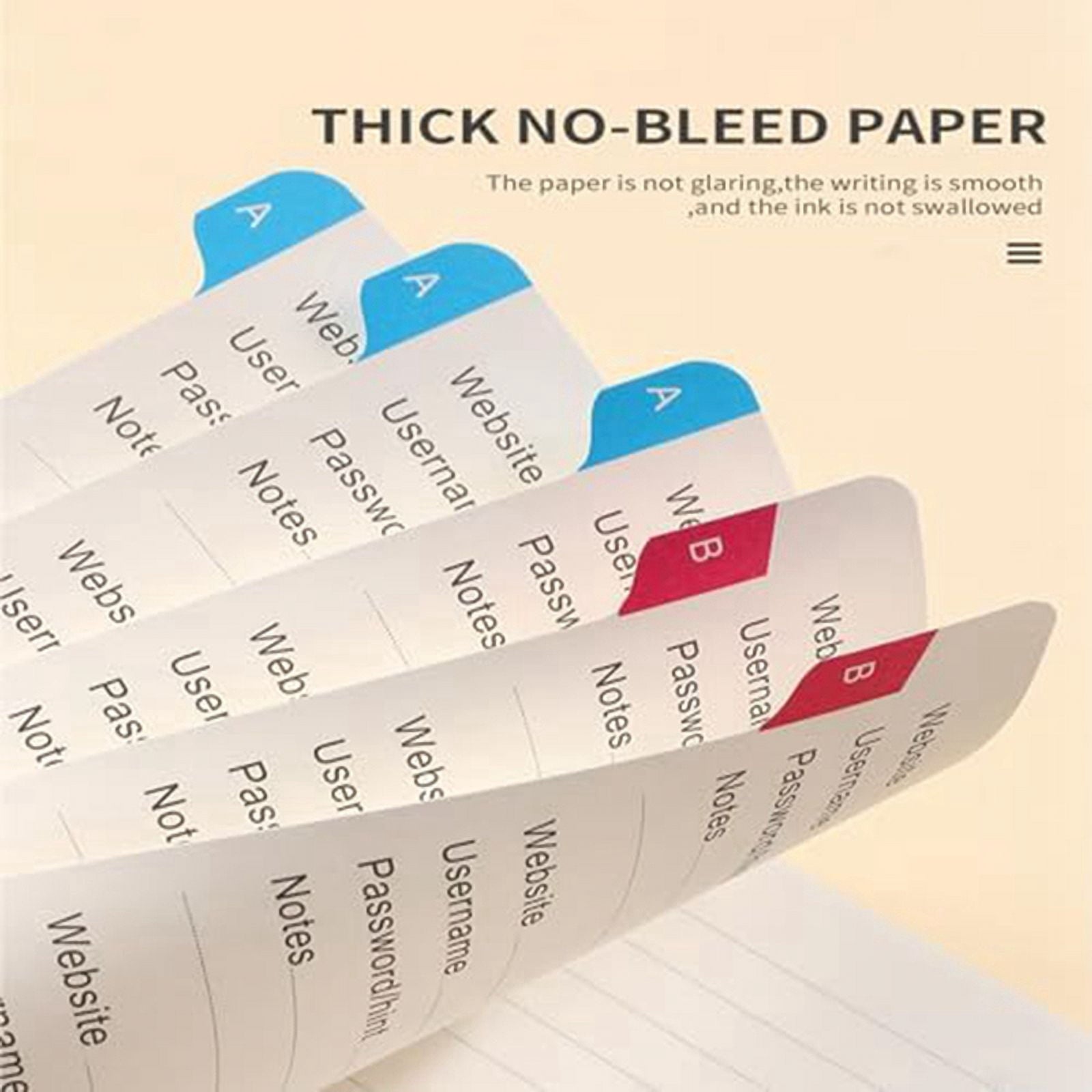 Password Keeper Book with Colorful Alphabetical Tabs and Two Bookmarks, for Seniors 8.4X5.9Inch, Internet Address D