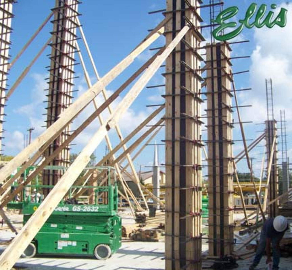 Ellis Mfg. Co. - Scissor Column Forming Clamps - Net Concrete Dimensions 10" - 24" - Bar Size 3/8" x 2" x 38"