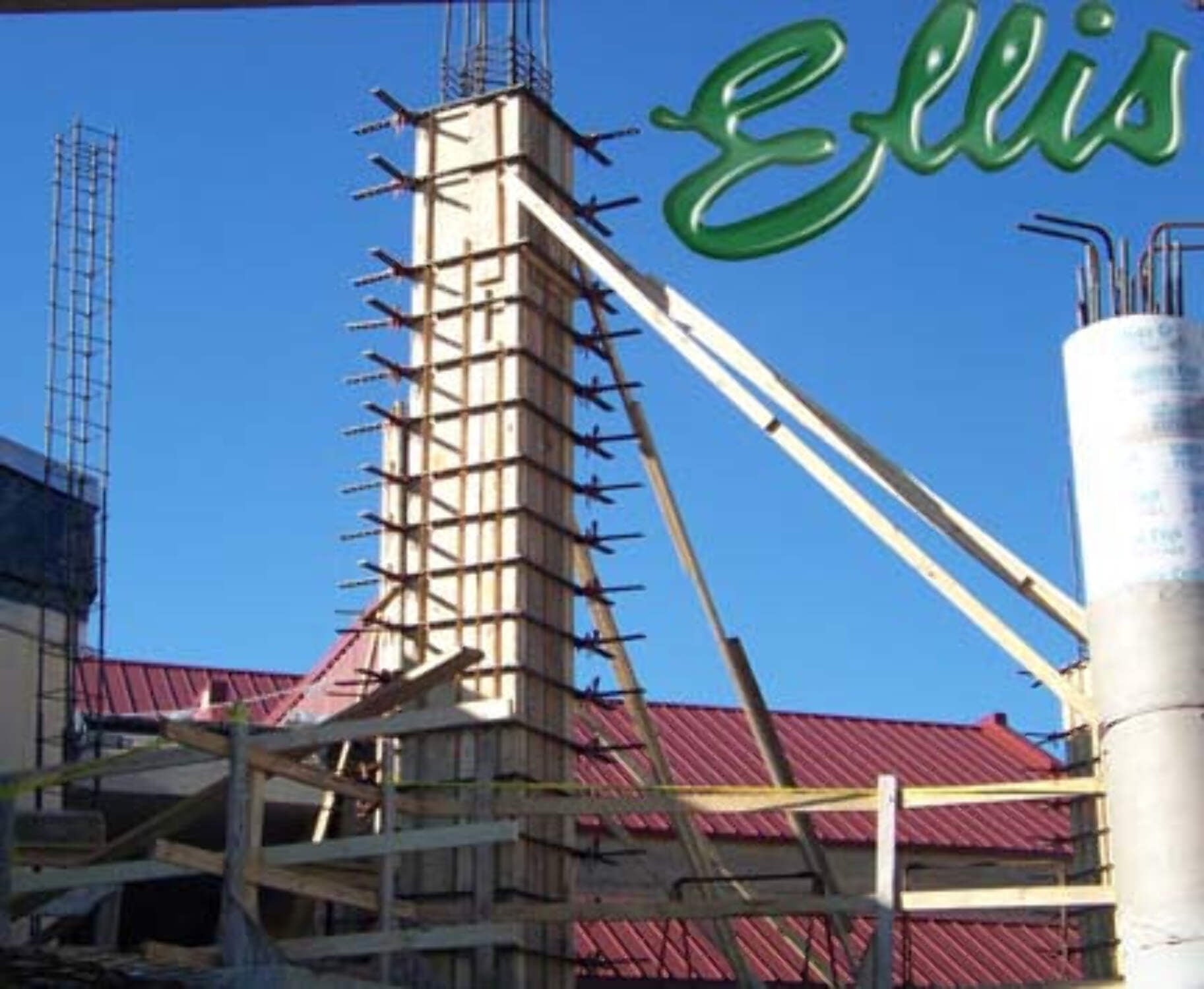 Ellis Mfg. Co. - Scissor Column Forming Clamps - Net Concrete Dimensions 10" - 24" - Bar Size 3/8" x 2" x 38"