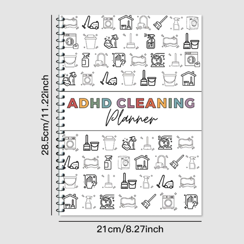 ADHD Cleaning and Organizing Tool Kit,Cleaning Checklist Notebook,ADHD Clean Plan Schedule,Editable Home Clean Plan,Weekly,Monthly,Yearly Family Home Organizing Schedule