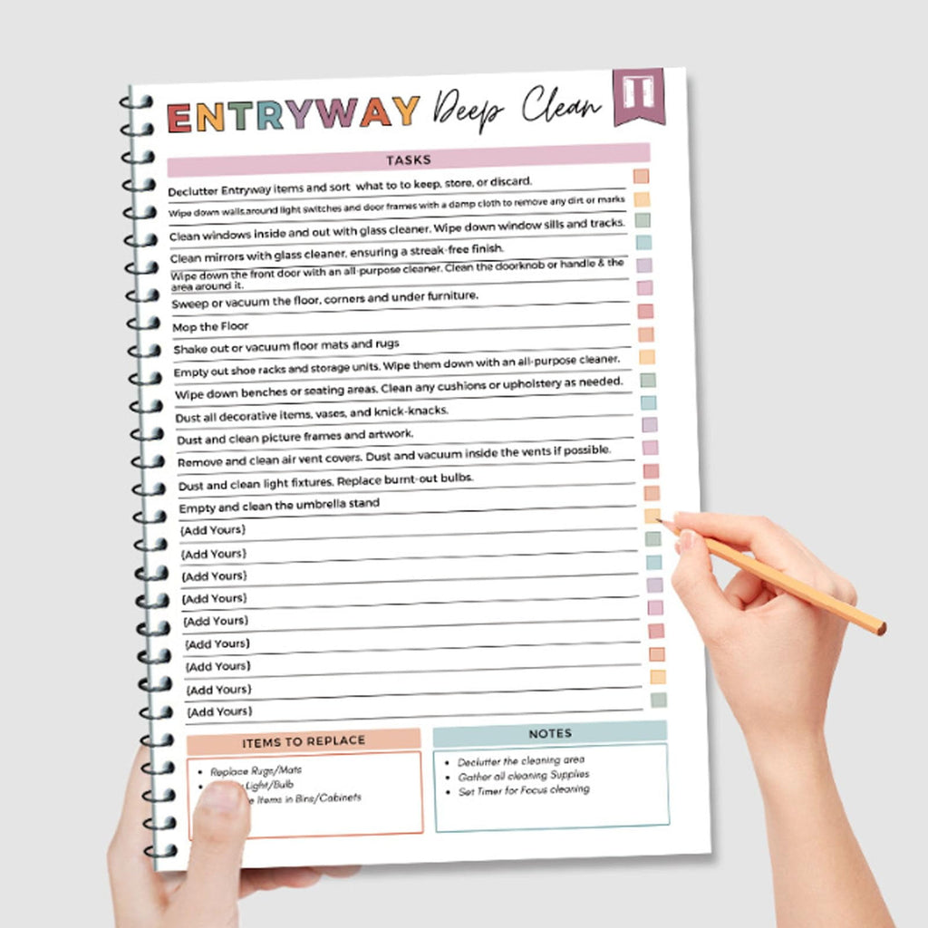 ADHD Cleaning and Organizing Tool Kit,Cleaning Checklist Notebook,ADHD Clean Plan Schedule,Editable Home Clean Plan,Weekly,Monthly,Yearly Family Home Organizing Schedule